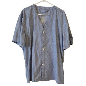 Fruit Of The Loom Pajama Top Large Womens Striped